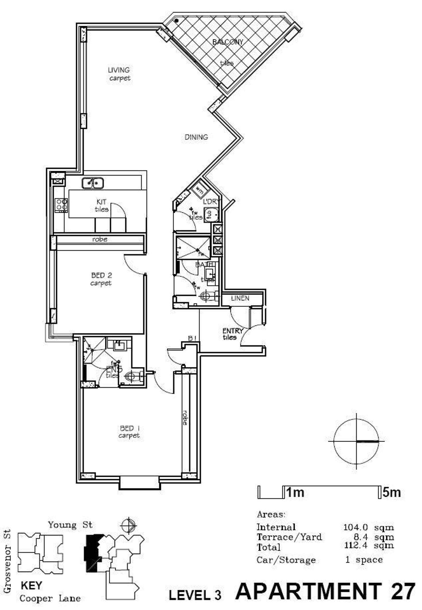 Floorplan of Homely unit listing, 27/21 Young Street, Neutral Bay NSW 2089