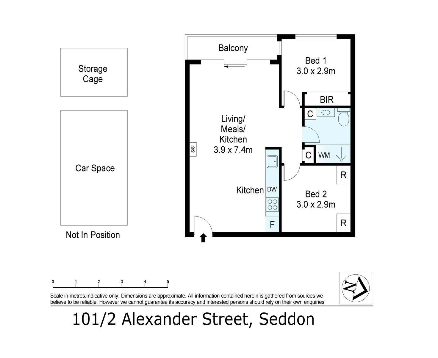 Floorplan of Homely apartment listing, 101/2 Alexander Street, Seddon VIC 3011