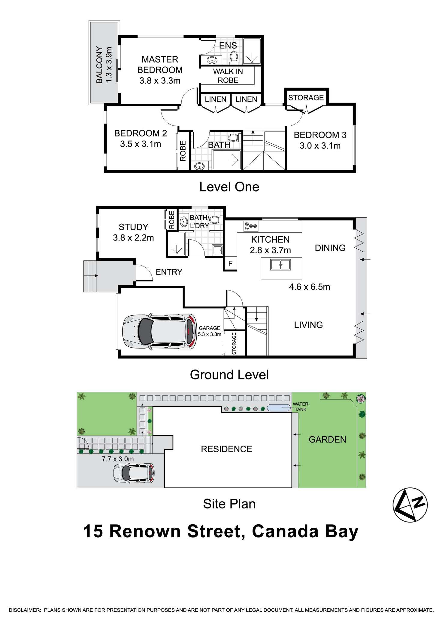 Floorplan of Homely semiDetached listing, 15 Renown Street, Canada Bay NSW 2046