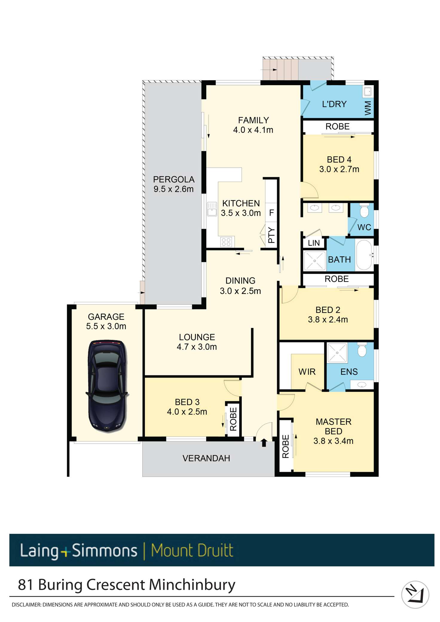 Floorplan of Homely house listing, 81 Buring Crescent, Minchinbury NSW 2770