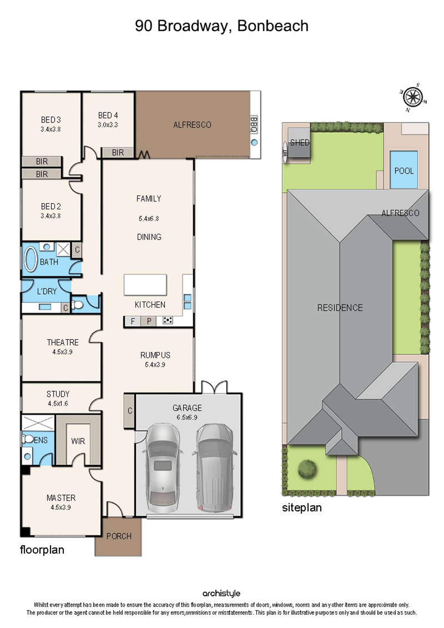 Floorplan of Homely house listing, 90 Broadway, Bonbeach VIC 3196