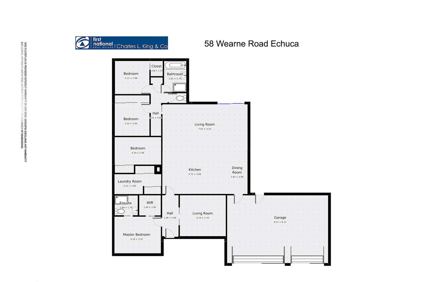 Floorplan of Homely house listing, 58 Wearne Road, Echuca VIC 3564