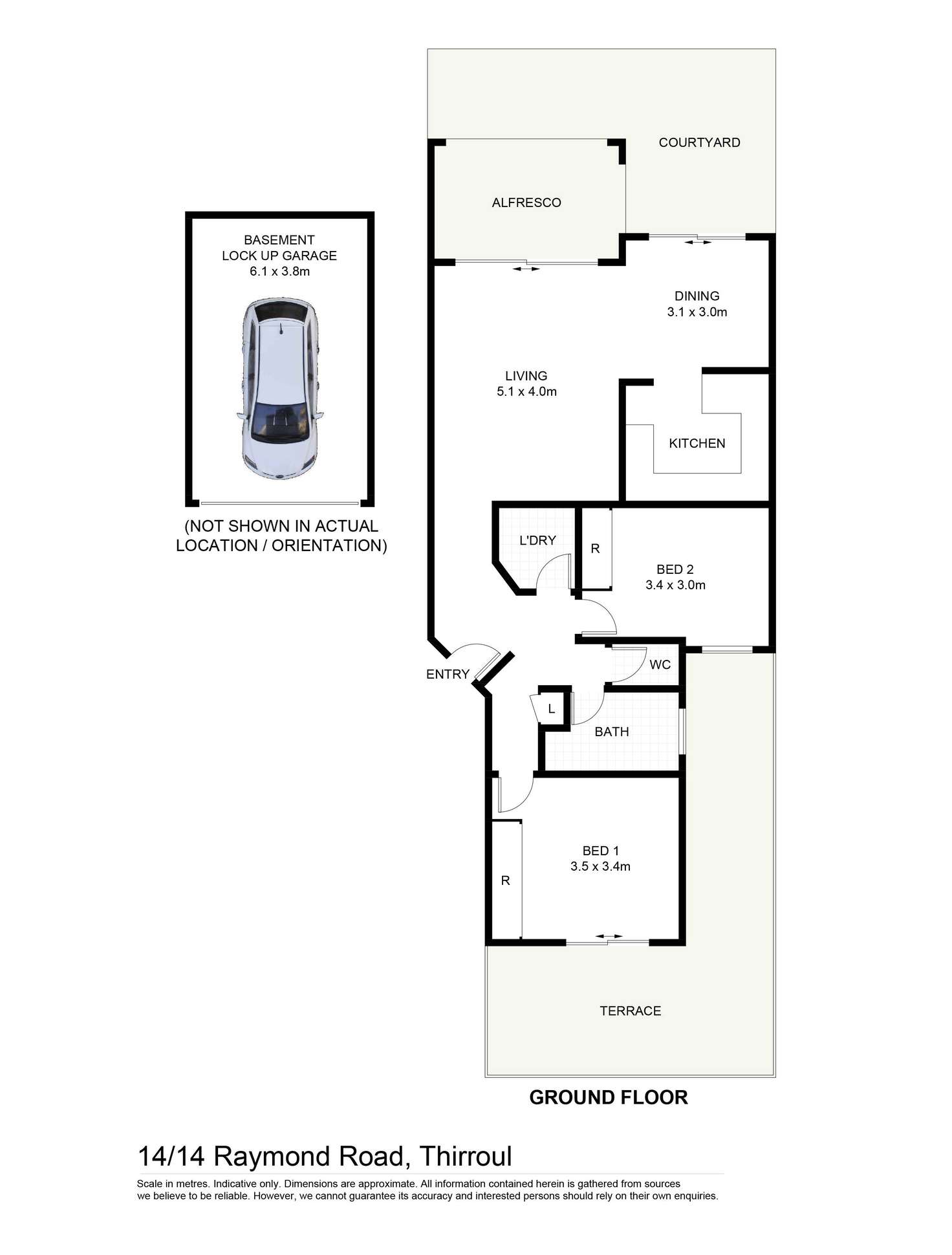Floorplan of Homely unit listing, 14/14 Raymond Road, Thirroul NSW 2515