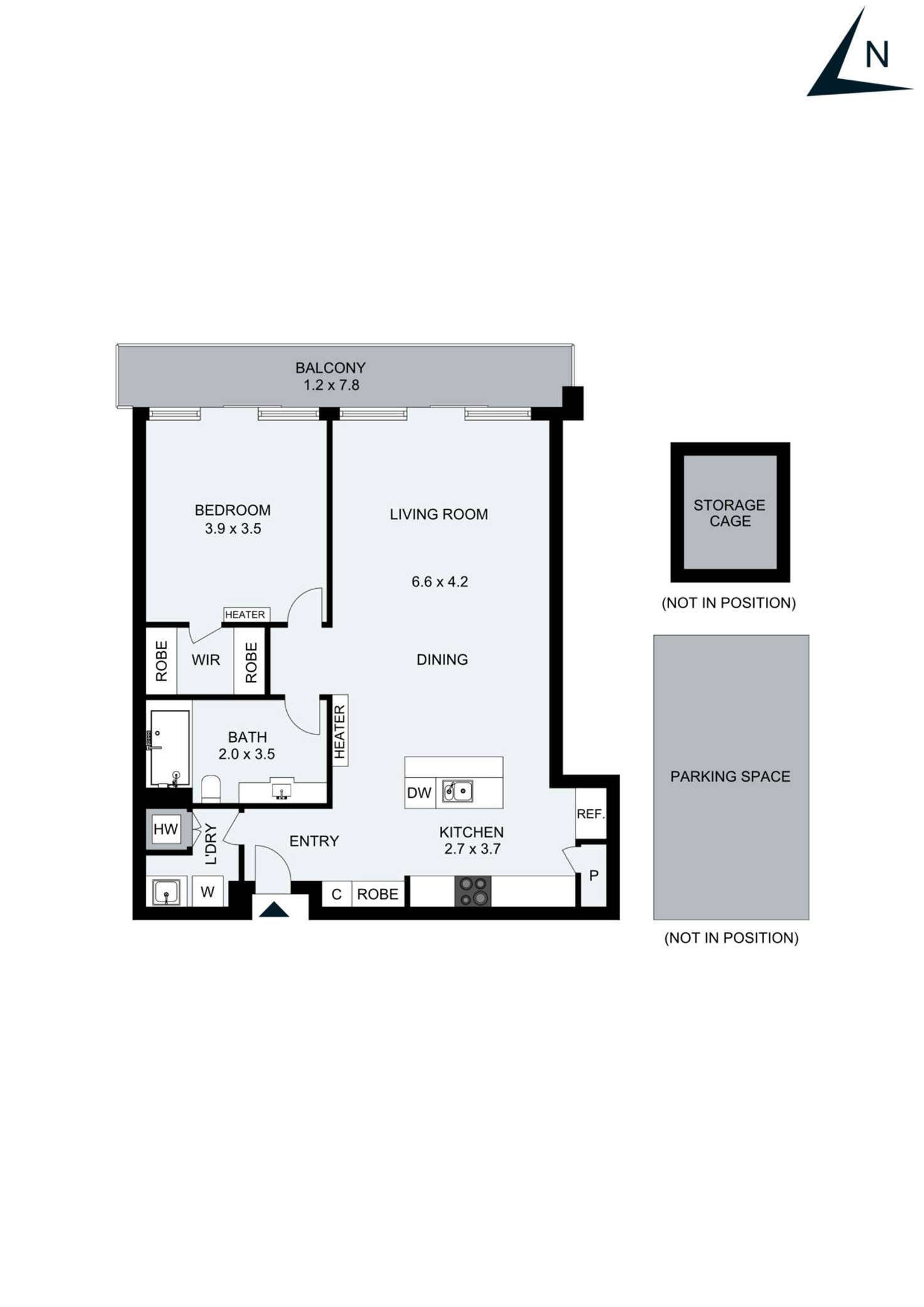 Floorplan of Homely apartment listing, 203/65 Beach Street, Port Melbourne VIC 3207