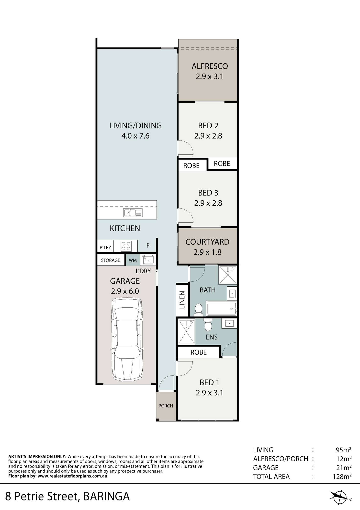 Floorplan of Homely residentialLand listing, 8 Petrie Street, Caloundra West QLD 4551