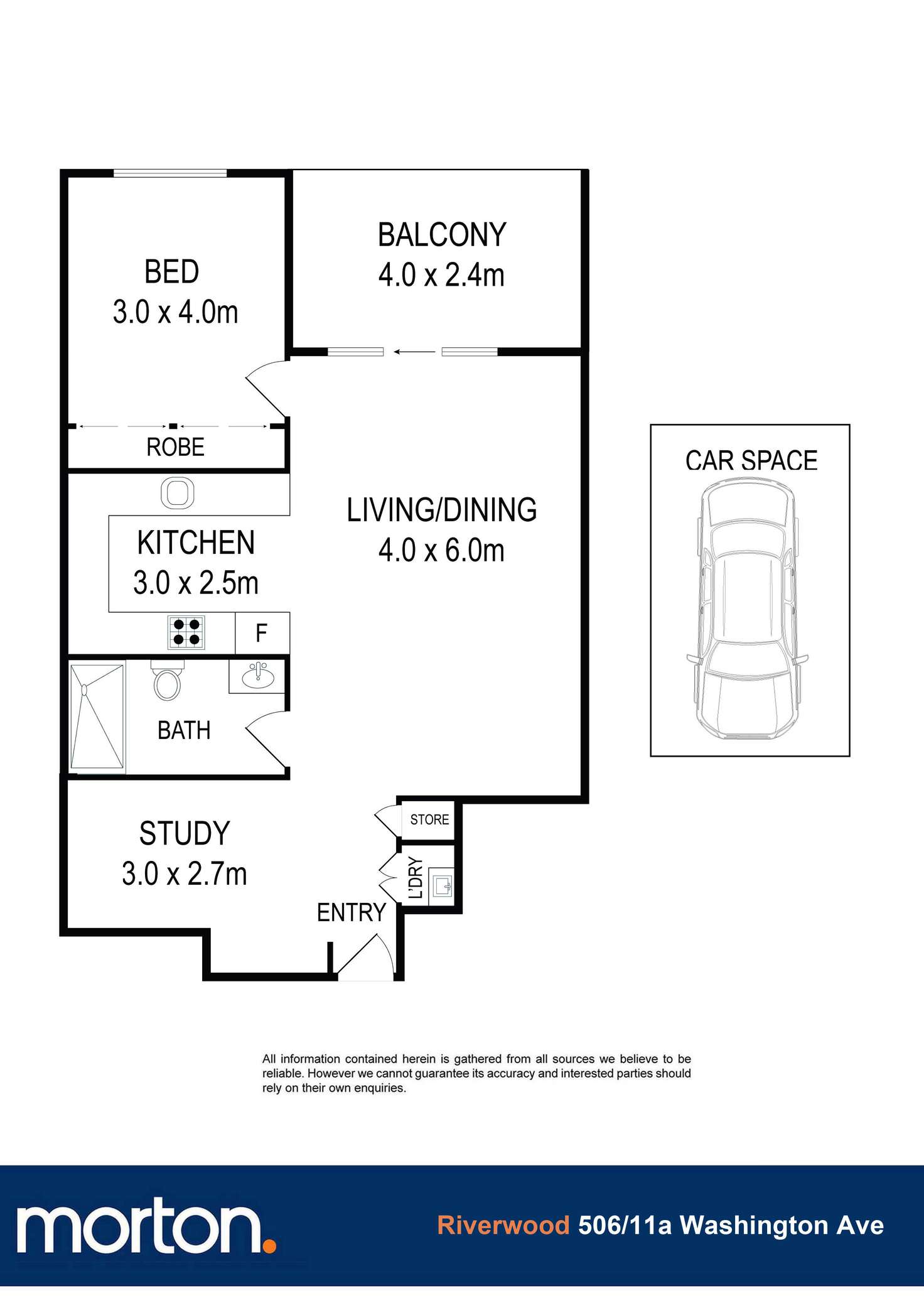Floorplan of Homely apartment listing, 506/11a Washington Avenue, Riverwood NSW 2210