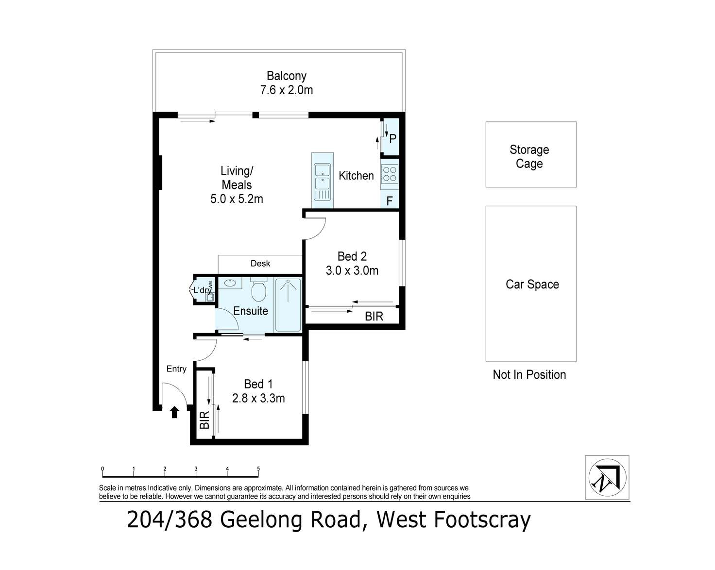 Floorplan of Homely apartment listing, 204/368 Geelong Road, West Footscray VIC 3012