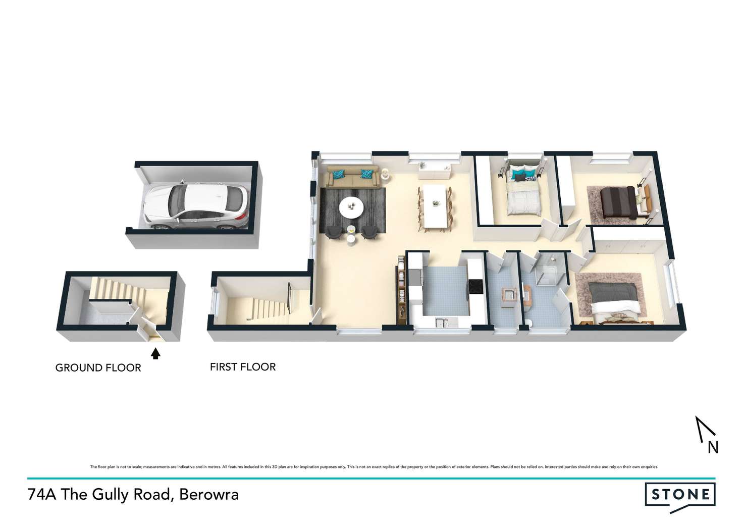 Floorplan of Homely semiDetached listing, 74a The Gully Road, Berowra NSW 2081
