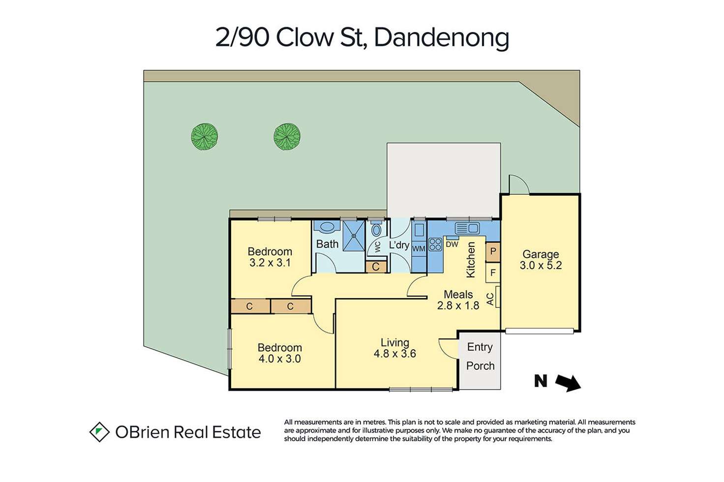 Floorplan of Homely unit listing, 2/90 Clow Street, Dandenong VIC 3175