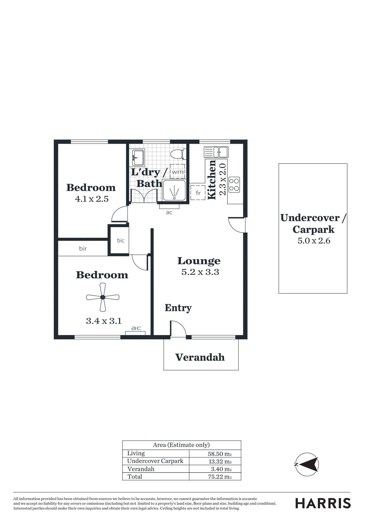 Floorplan of Homely unit listing, 1/62 William Street, Norwood SA 5067