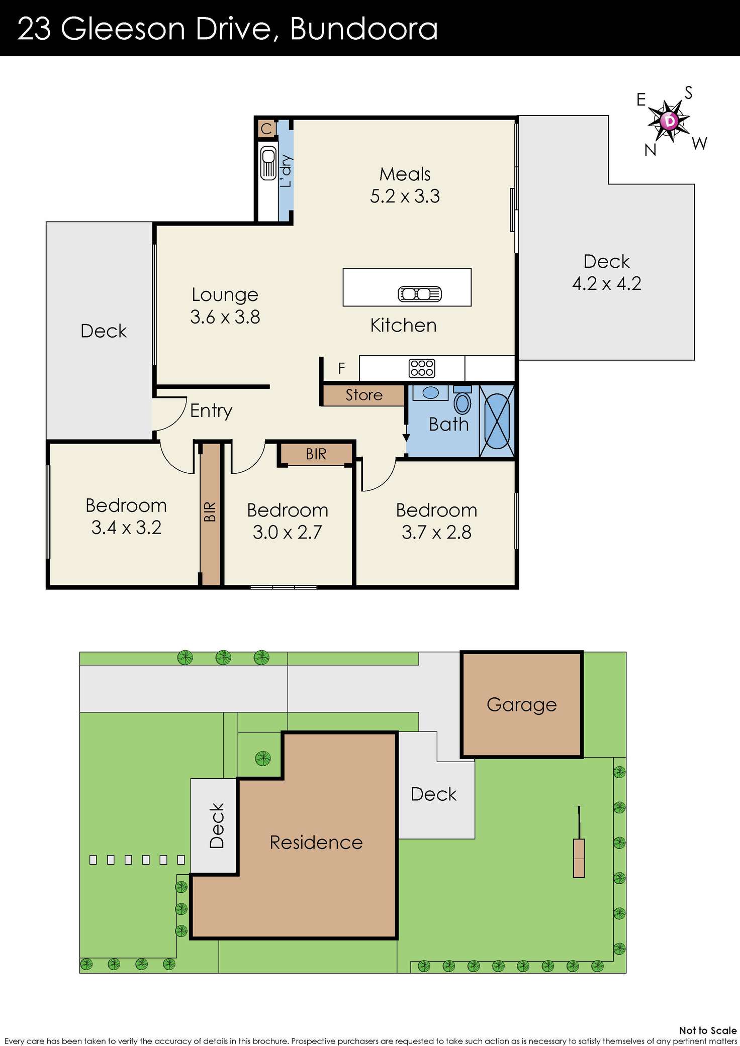 Floorplan of Homely house listing, 23 Gleeson Drive, Bundoora VIC 3083