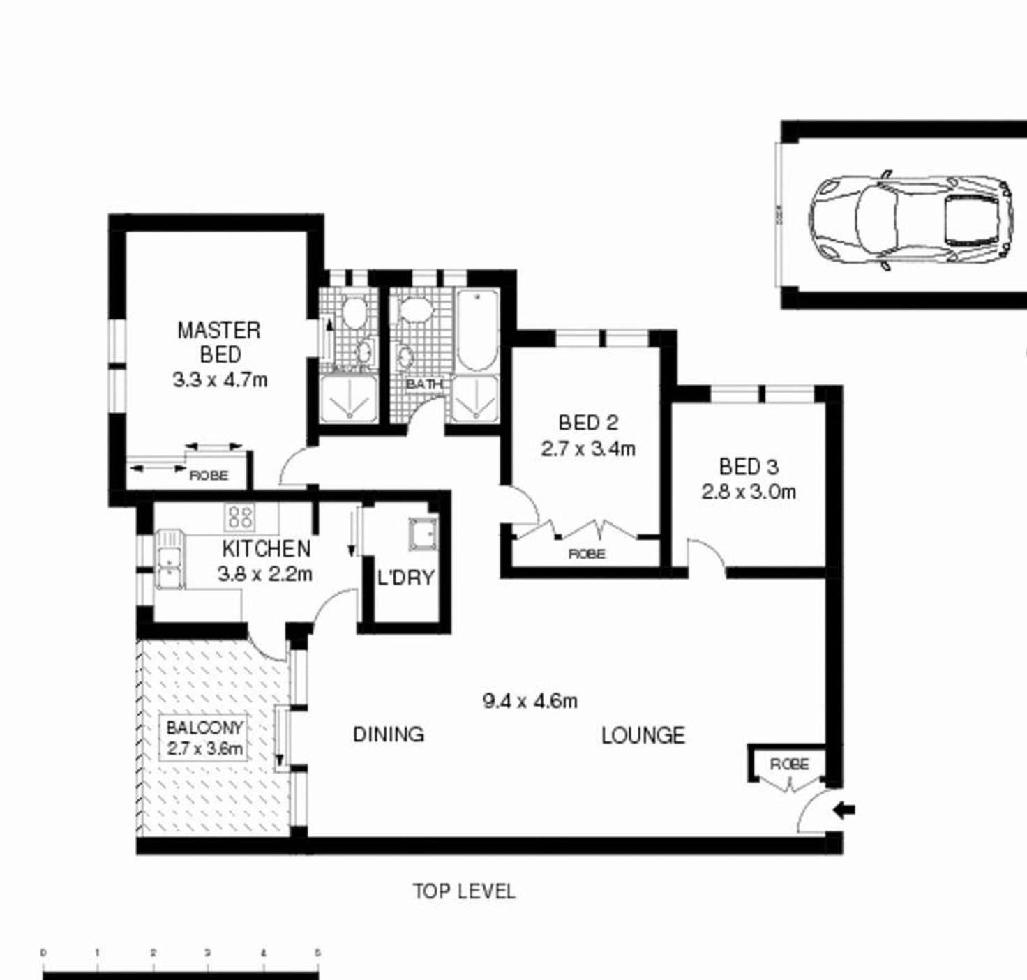 Floorplan of Homely apartment listing, 4/68 Murdoch Street, Cremorne NSW 2090