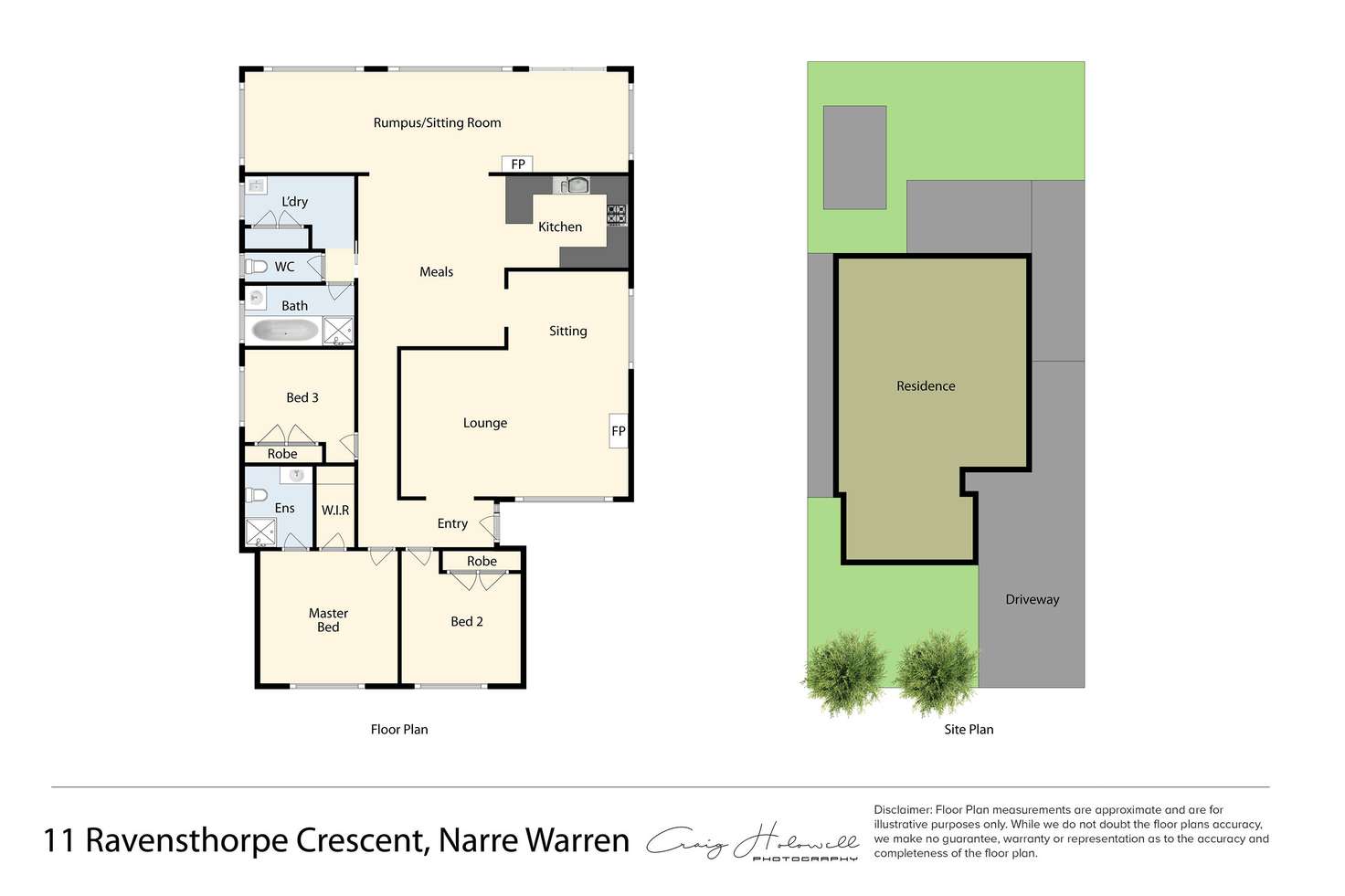 Floorplan of Homely house listing, 11 Ravensthorpe Crescent, Narre Warren VIC 3805