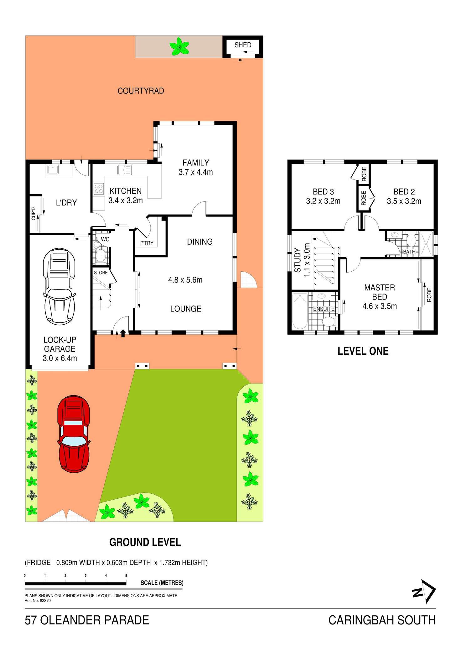Floorplan of Homely semiDetached listing, 57 Oleander Parade, Caringbah South NSW 2229
