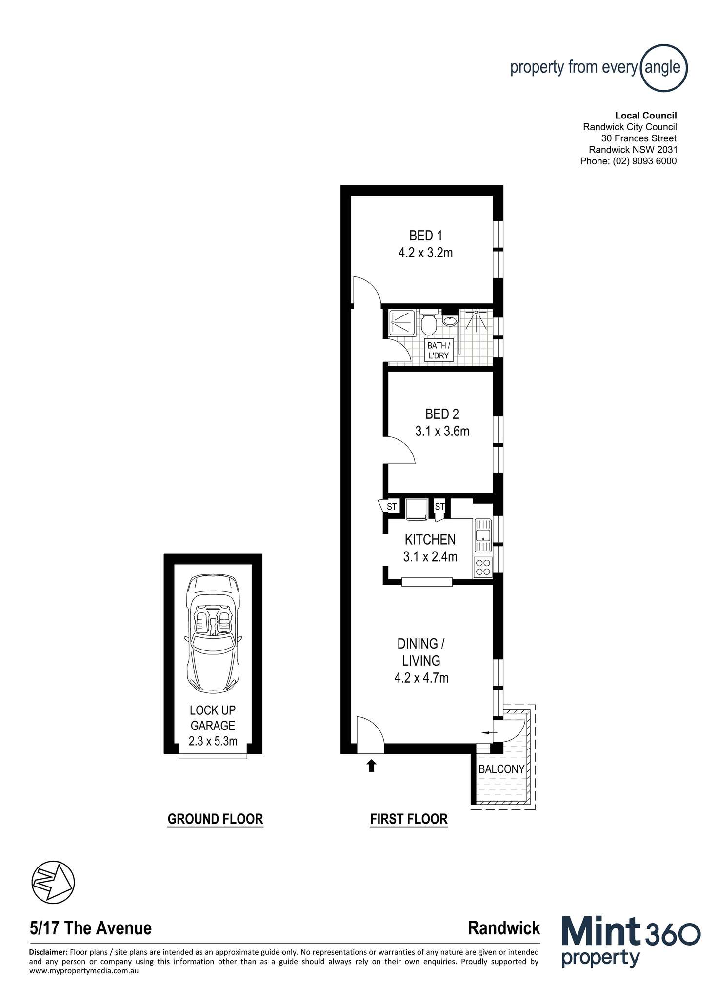 Floorplan of Homely apartment listing, 5/17 The Avenue, Randwick NSW 2031