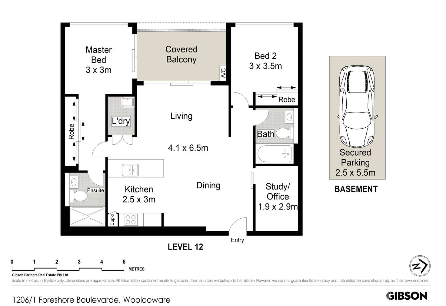 Floorplan of Homely apartment listing, 1206/1 Foreshore Boulevard, Woolooware NSW 2230