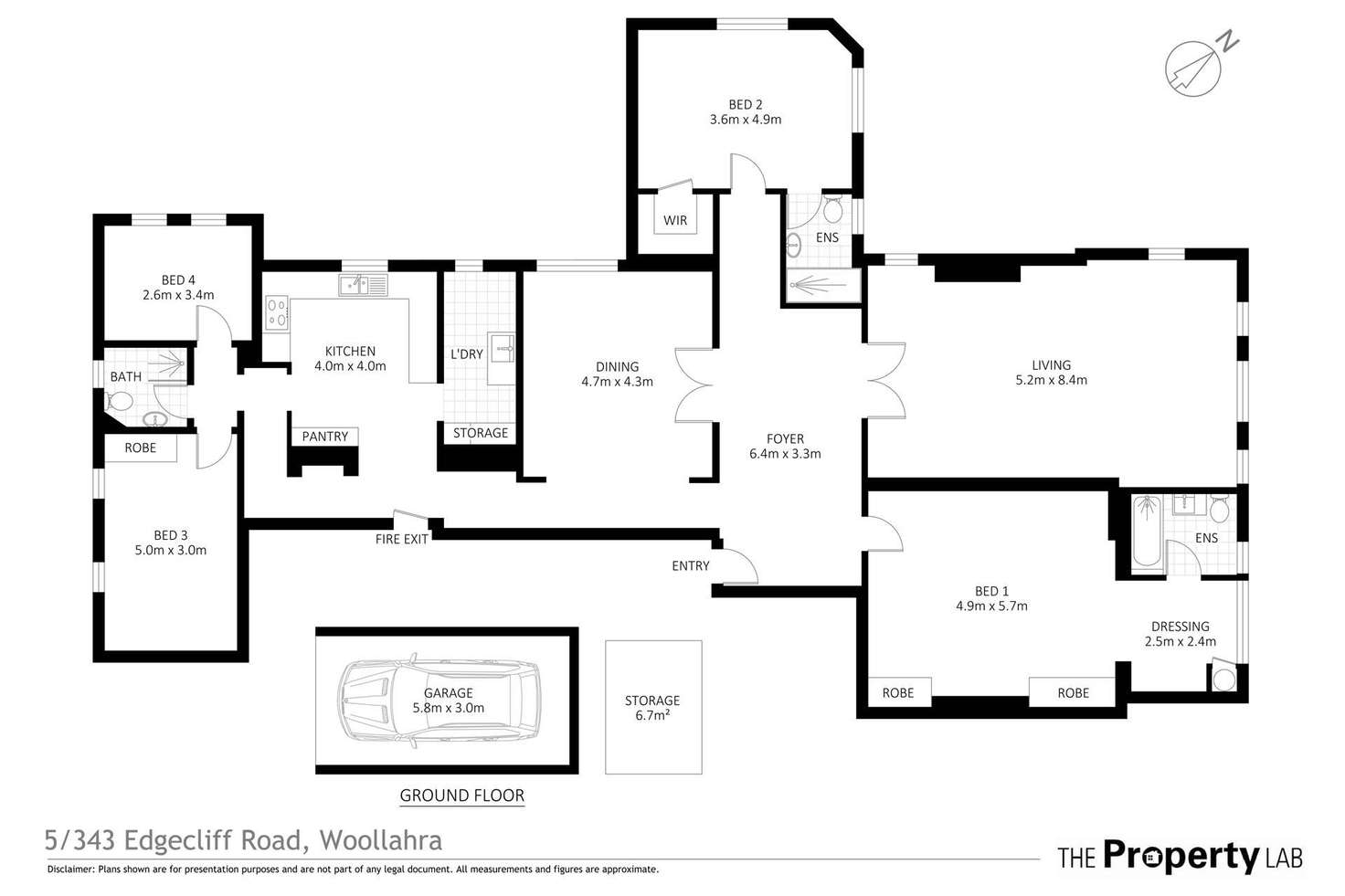 Floorplan of Homely apartment listing, 5/343 Edgecliff Road, Woollahra NSW 2025