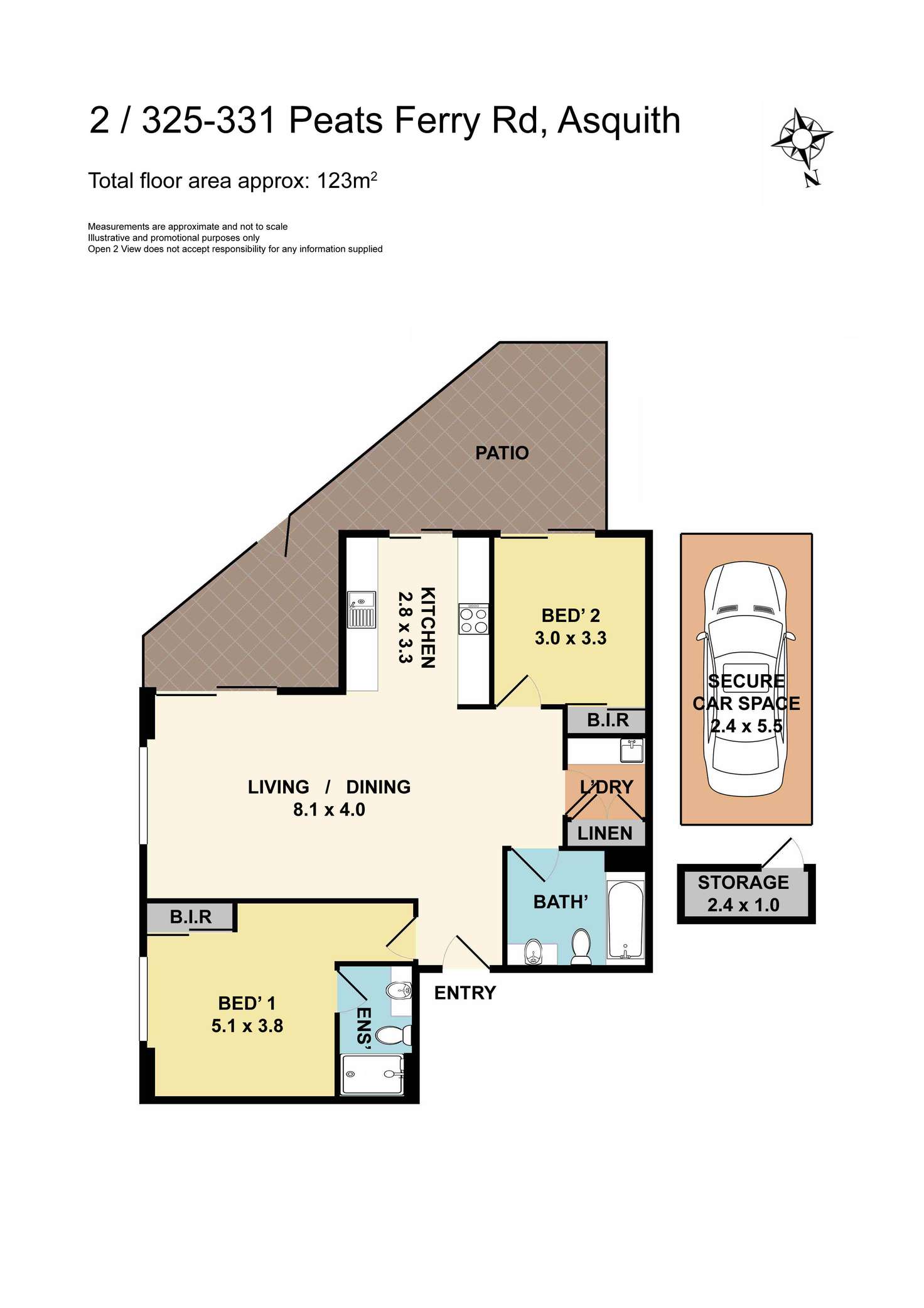 Floorplan of Homely apartment listing, 2/325-331 Peats Ferry Road, Asquith NSW 2077