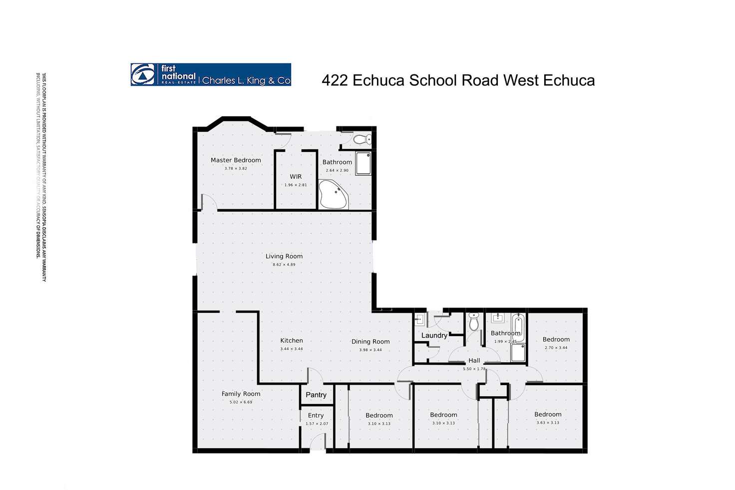 Floorplan of Homely house listing, 422 Echuca West School Road, Echuca VIC 3564