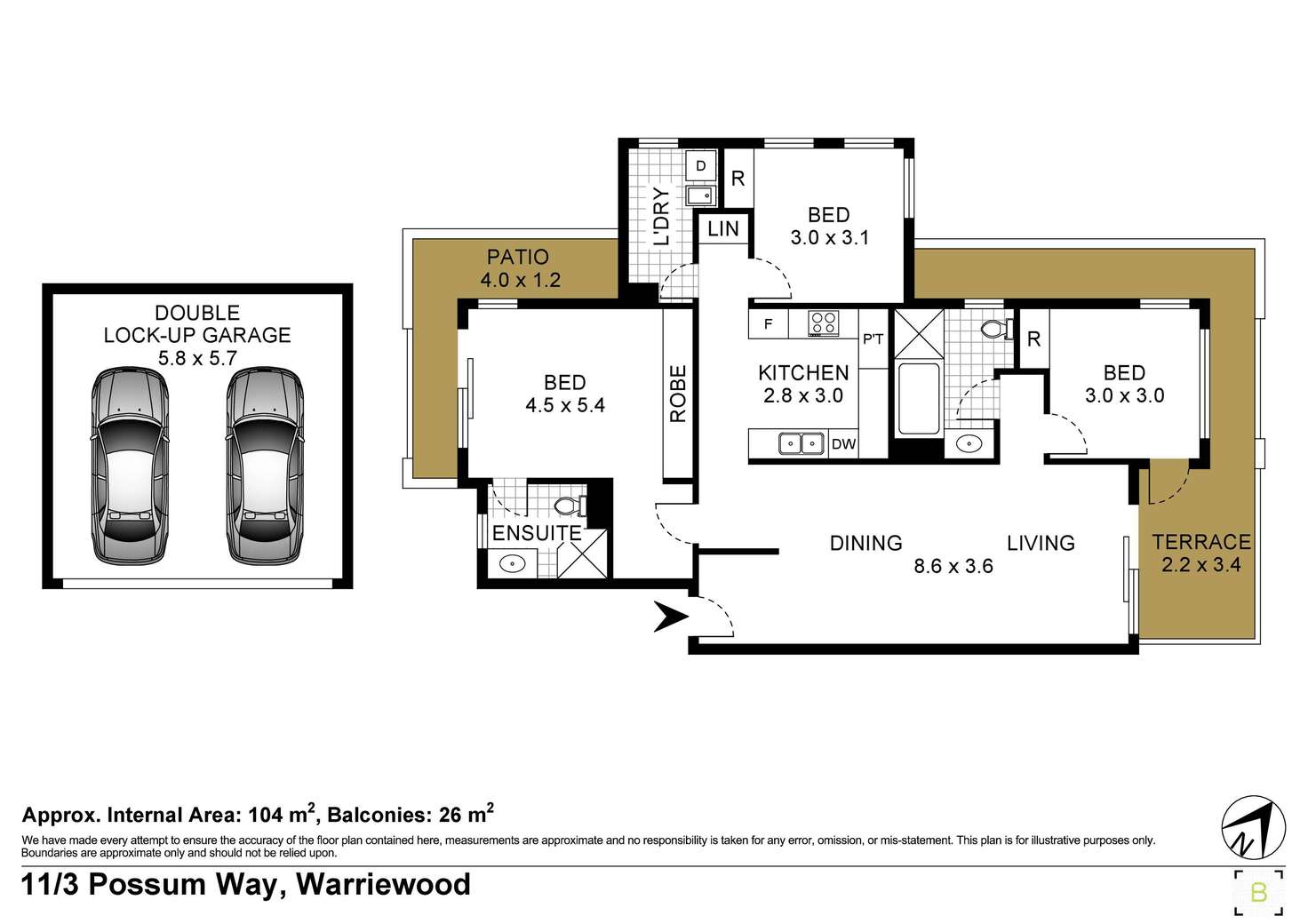 Floorplan of Homely apartment listing, 11/3 Possum Way, Warriewood NSW 2102