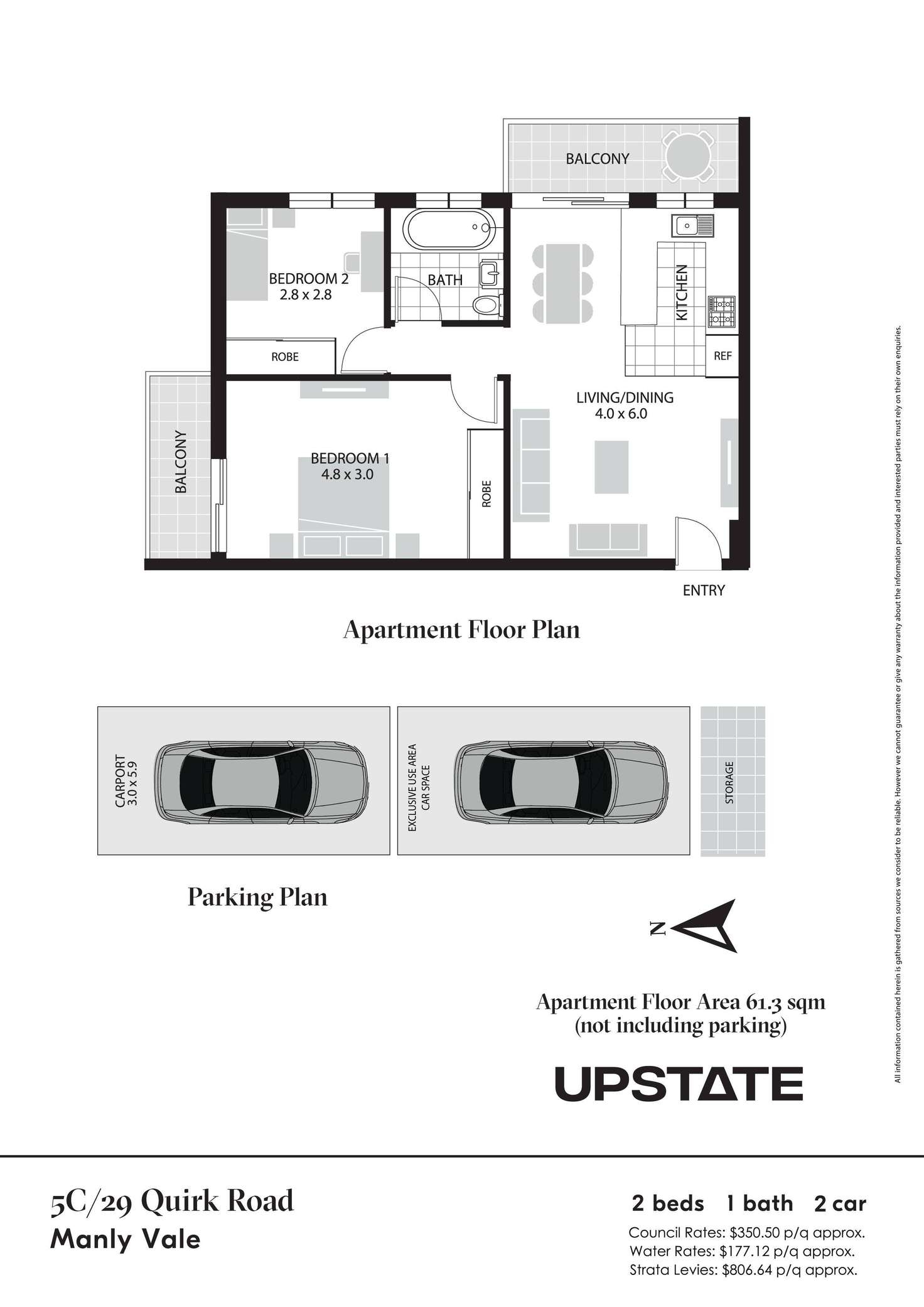 Floorplan of Homely unit listing, 5C/29 Quirk Road, Manly Vale NSW 2093