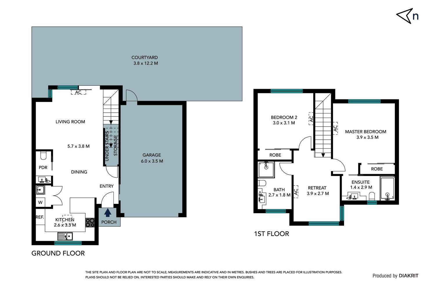 Floorplan of Homely townhouse listing, 2/22 Curtin Avenue, Lalor VIC 3075