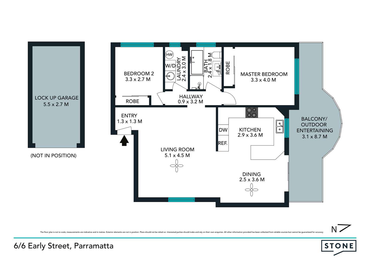 Floorplan of Homely apartment listing, 6/6 Early Street, Parramatta NSW 2150