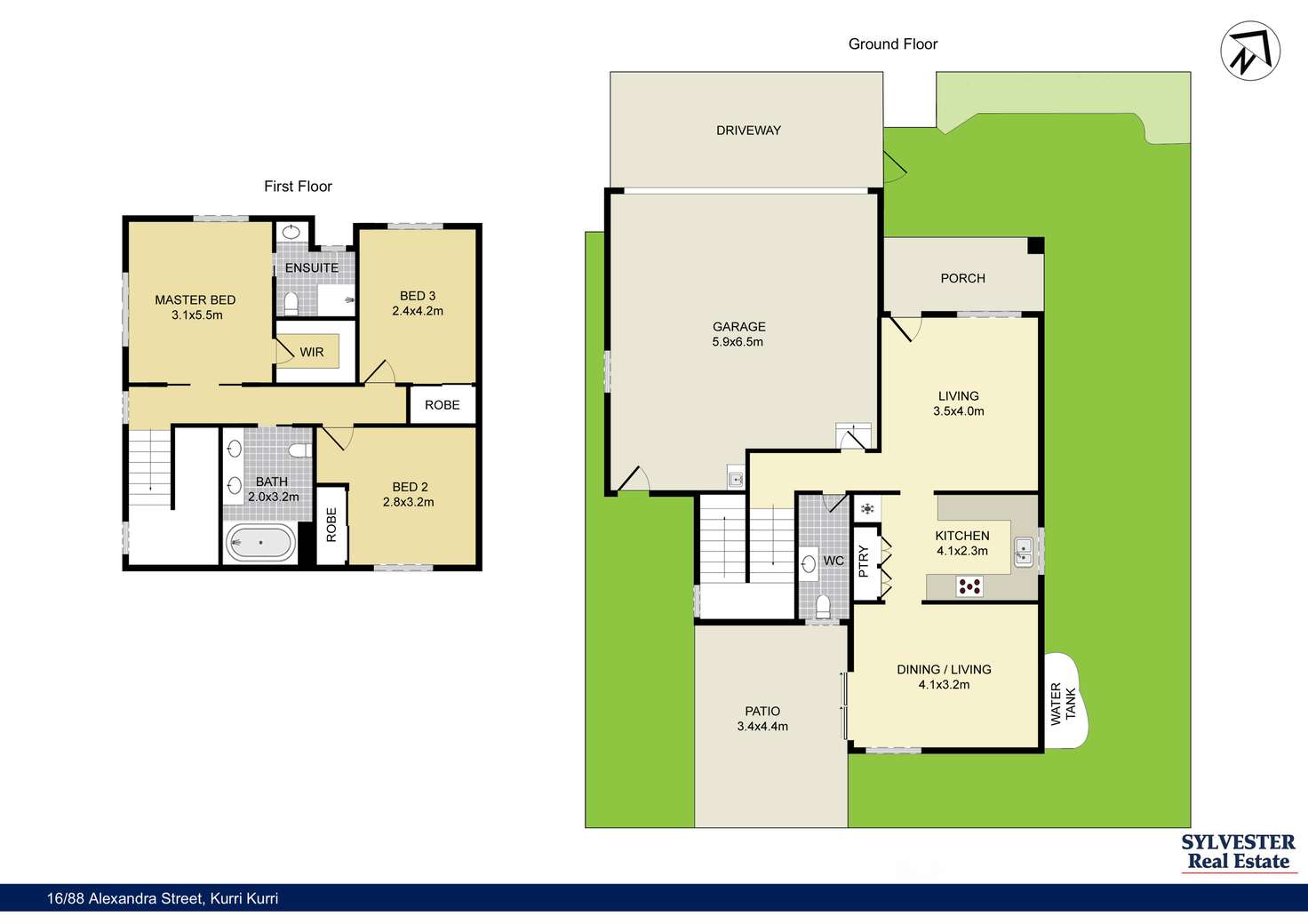 Floorplan of Homely unit listing, 16/88 Alexandra Street, Kurri Kurri NSW 2327