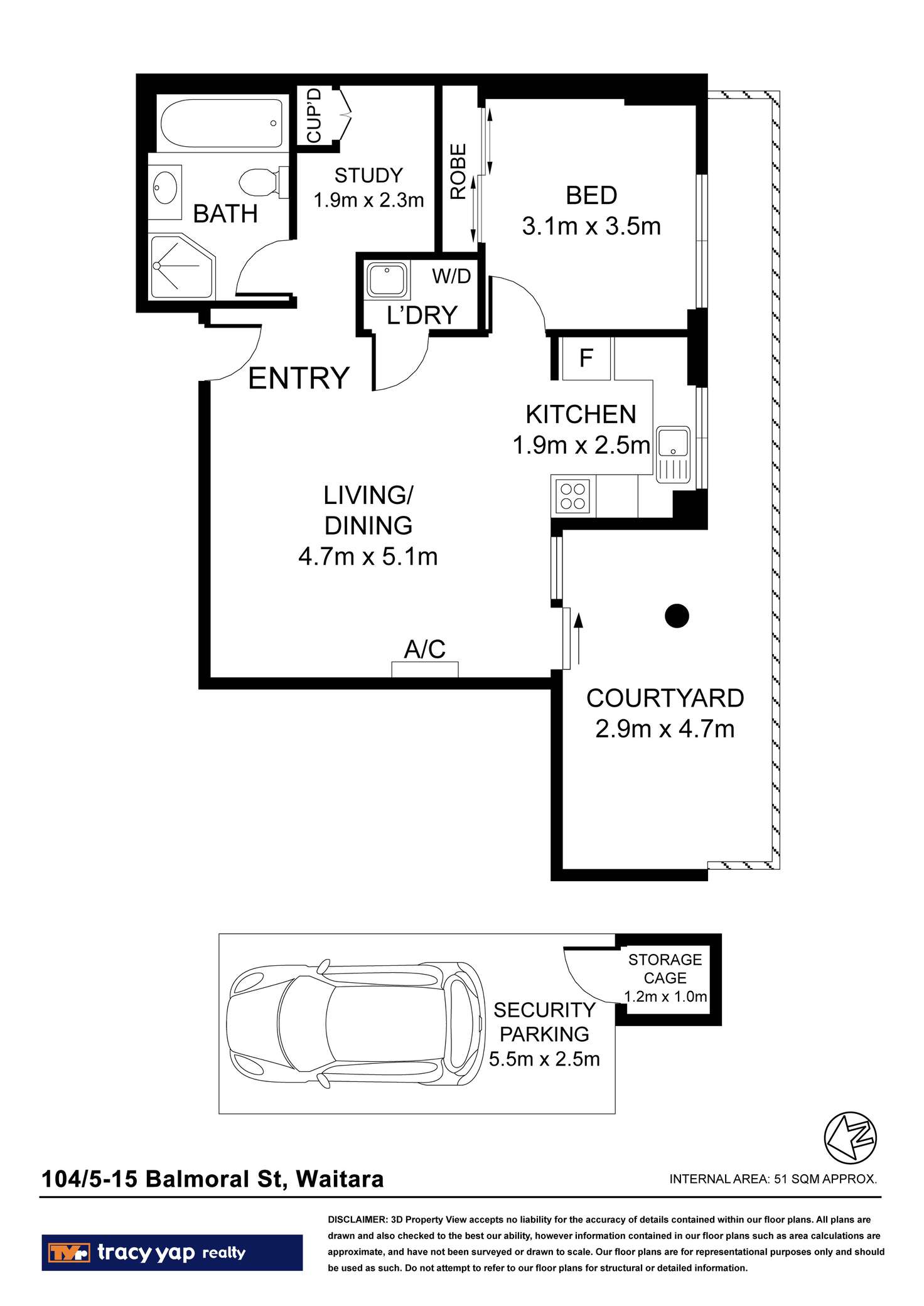 Floorplan of Homely apartment listing, 104/5-15 Balmoral Street, Waitara NSW 2077