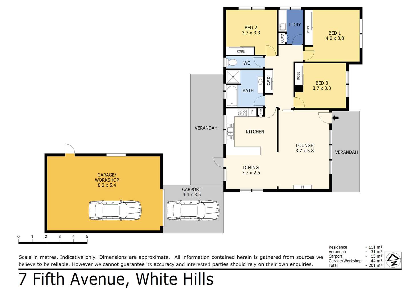 Floorplan of Homely house listing, 7 Fifth Avenue, White Hills VIC 3550