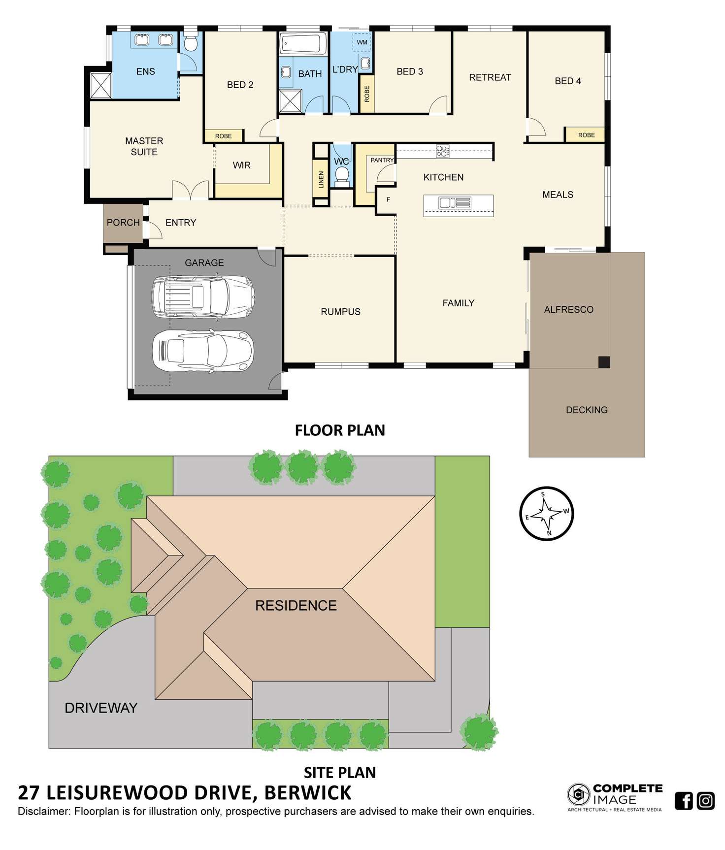 Floorplan of Homely house listing, 27 Leisurewood Drive, Berwick VIC 3806