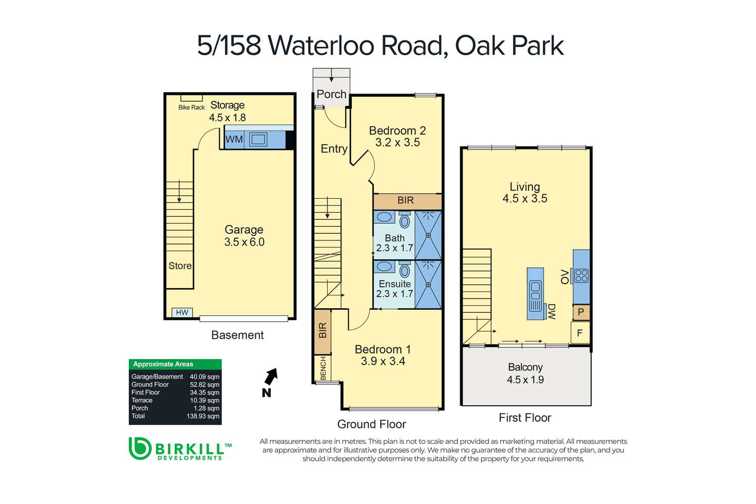 Floorplan of Homely townhouse listing, 6/158 Waterloo Road, Oak Park VIC 3046