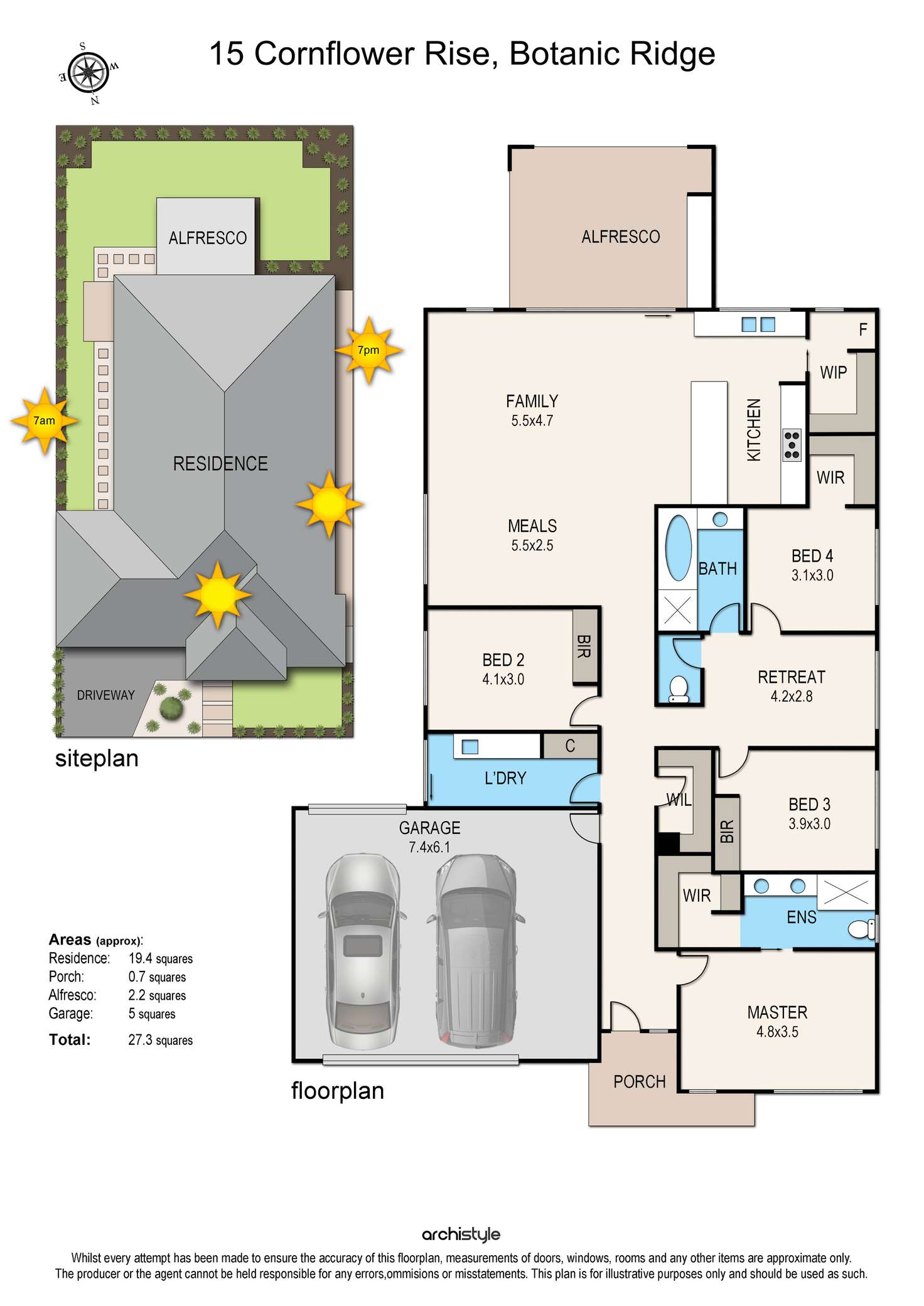 Floorplan of Homely house listing, 15 Cornflower Rise, Botanic Ridge VIC 3977