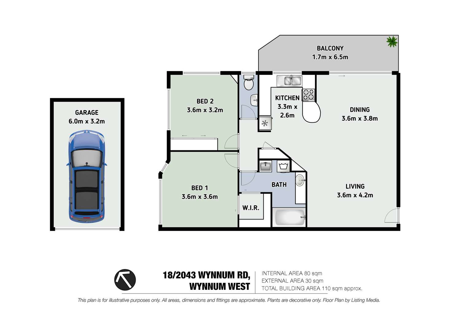 Floorplan of Homely townhouse listing, 18/2043 Wynnum Road, Wynnum West QLD 4178