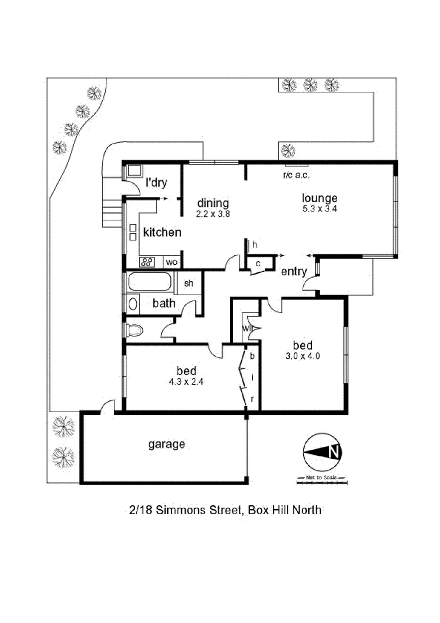 Floorplan of Homely unit listing, 2/18 Simmons Street, Box Hill North VIC 3129