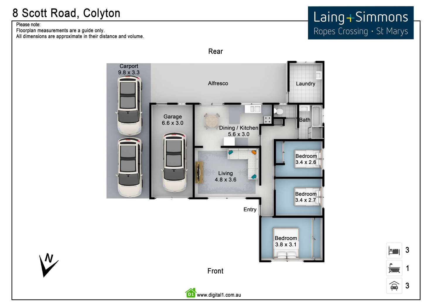 Floorplan of Homely house listing, 8 Scott Road, Colyton NSW 2760