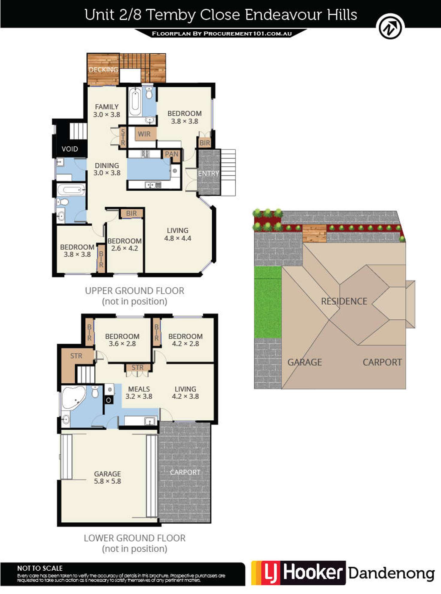 Floorplan of Homely house listing, 2/8 Temby Close, Endeavour Hills VIC 3802