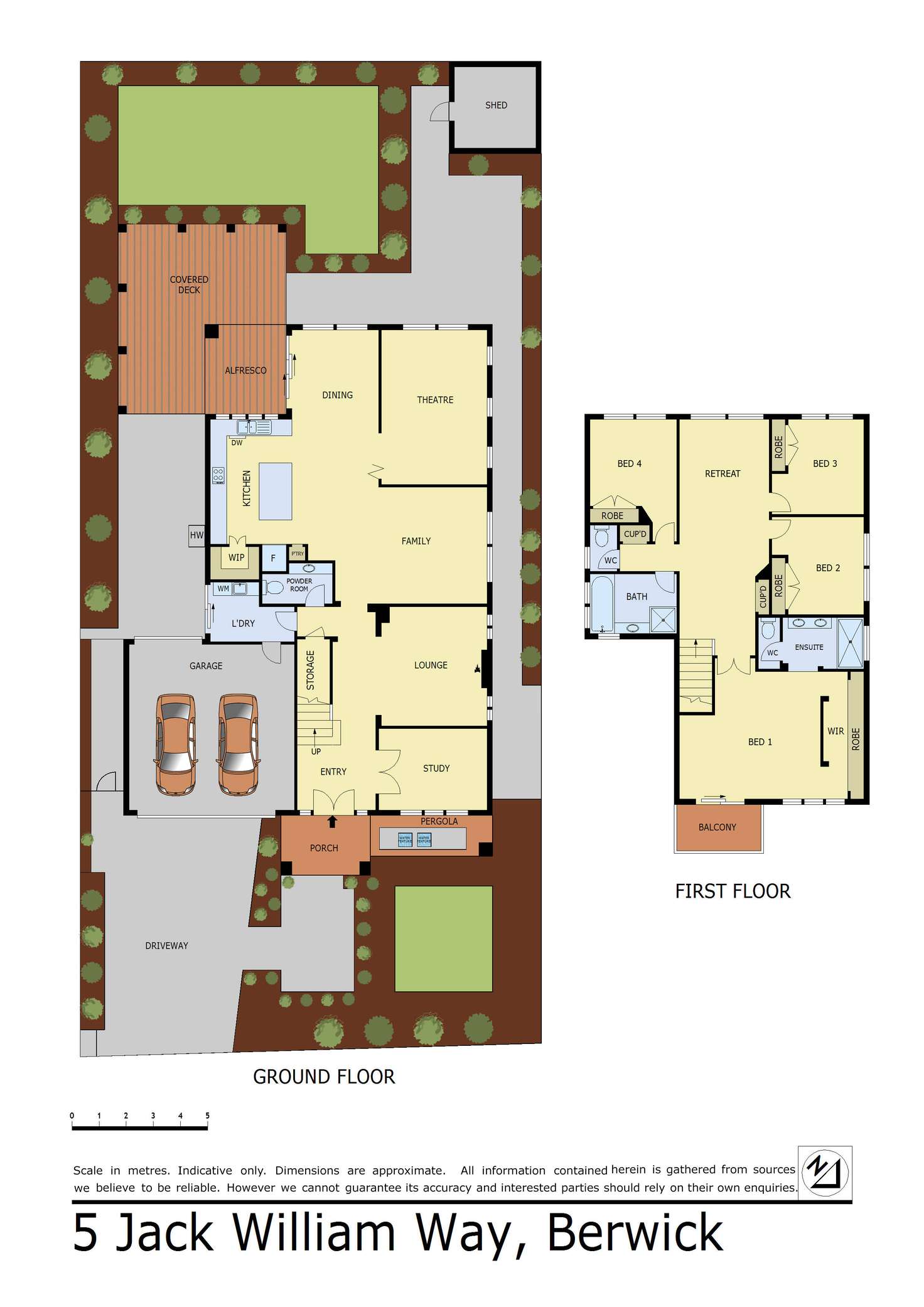 Floorplan of Homely house listing, 5 Jack William Way, Berwick VIC 3806