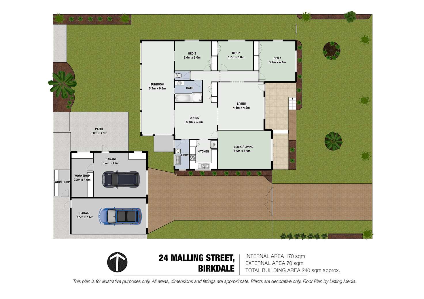 Floorplan of Homely house listing, 24 Malling Street, Birkdale QLD 4159