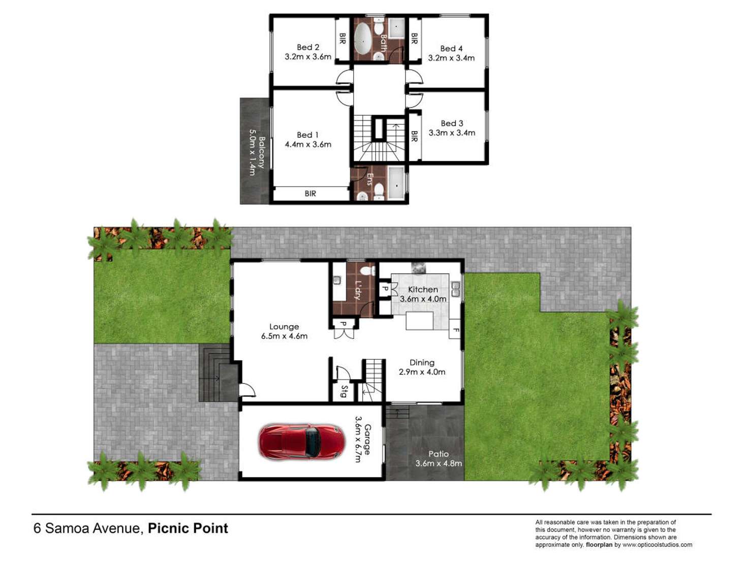 Floorplan of Homely semiDetached listing, 6 Samoa Avenue, Picnic Point NSW 2213