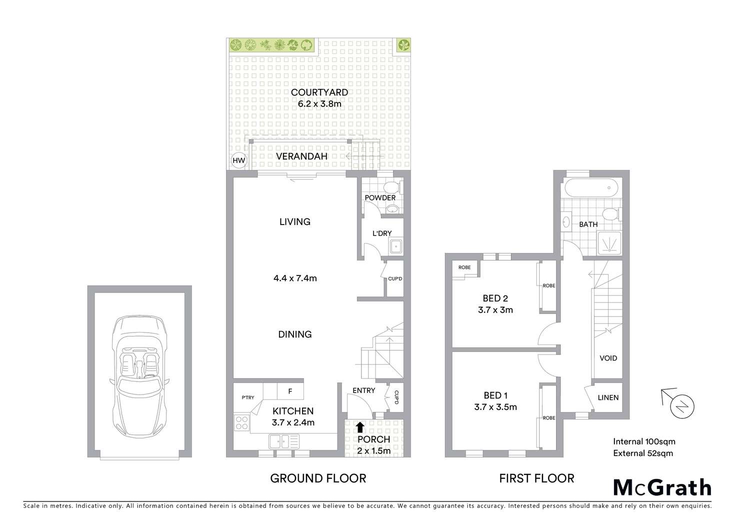 Floorplan of Homely townhouse listing, 2/405-407 Princes Highway, Carlton NSW 2218
