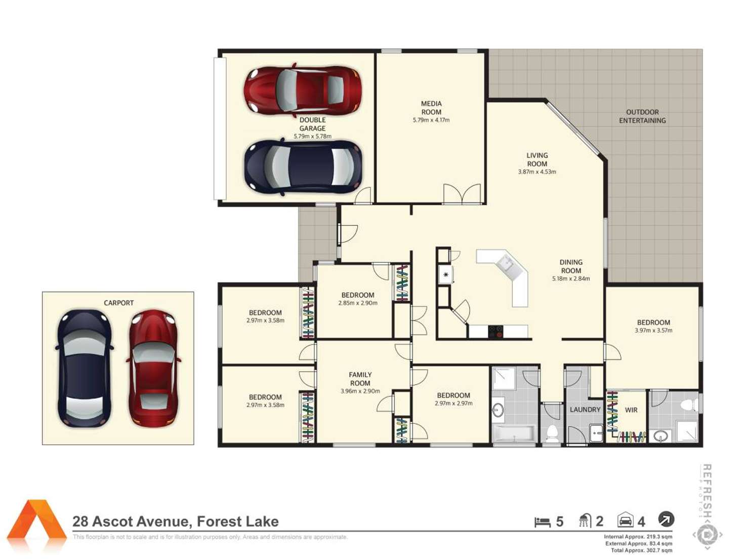 Floorplan of Homely house listing, 28 Ascot Avenue, Forest Lake QLD 4078