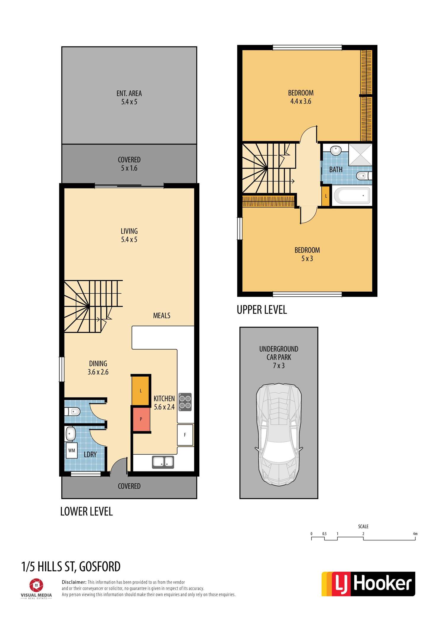 Floorplan of Homely townhouse listing, 1/5 Hills Street, Gosford NSW 2250