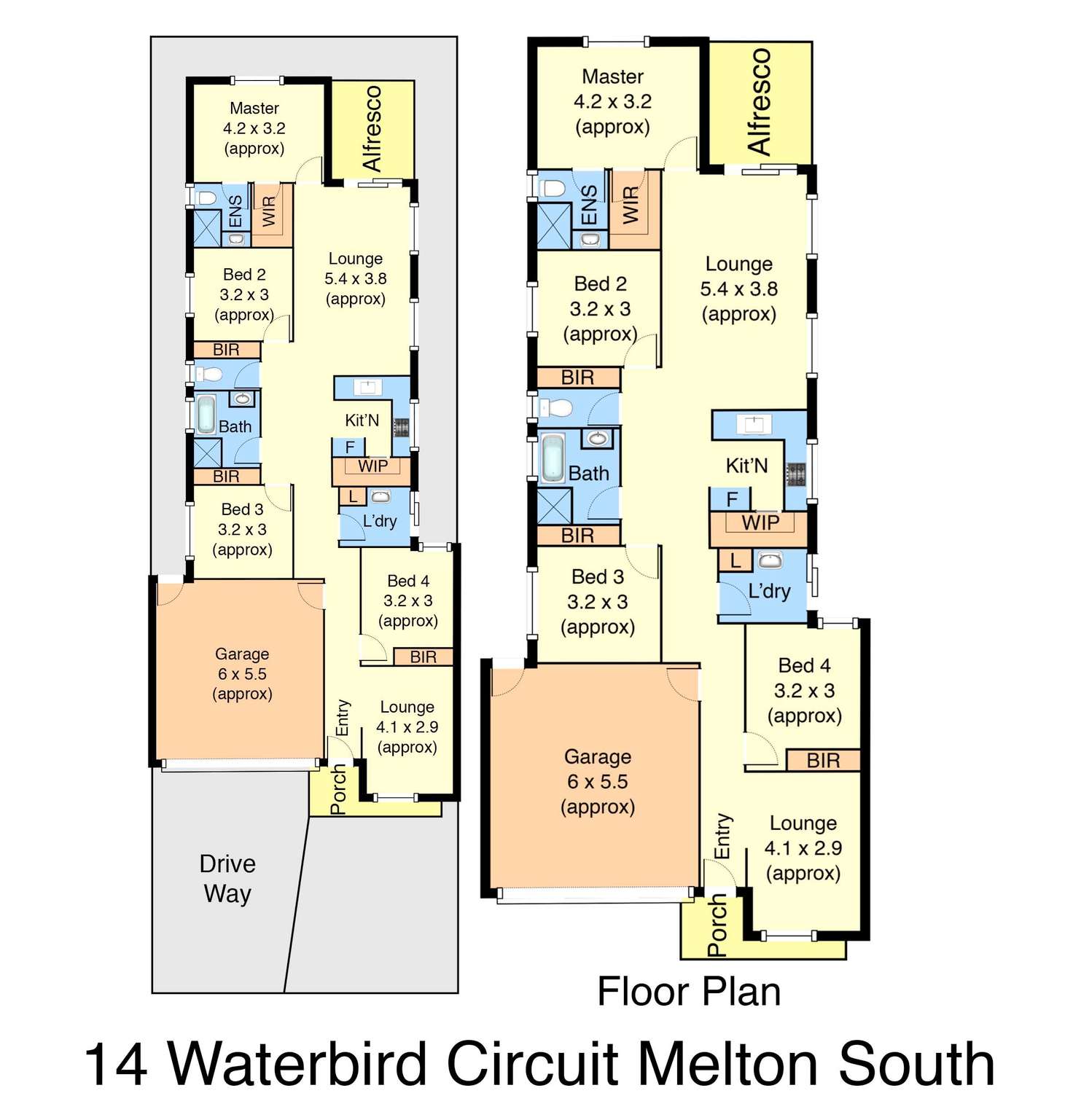 Floorplan of Homely house listing, 14 Waterbird Circuit, Weir Views VIC 3338