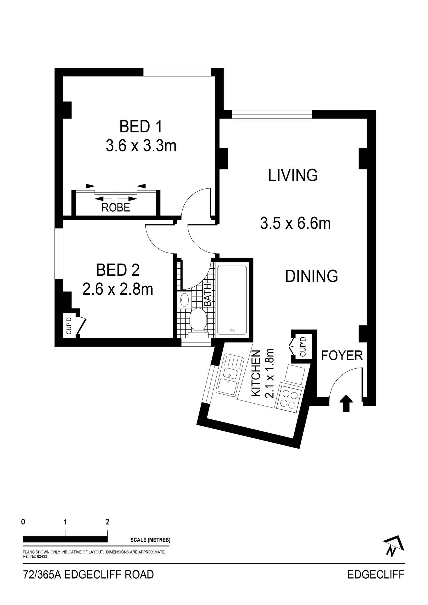 Floorplan of Homely apartment listing, 72/365A Edgecliff Road, Edgecliff NSW 2027
