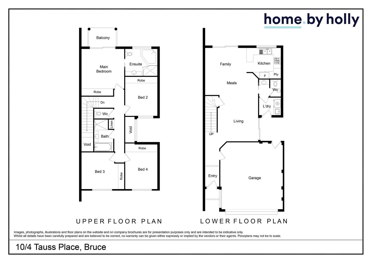Floorplan of Homely townhouse listing, 10/4 Tauss Place, Bruce ACT 2617
