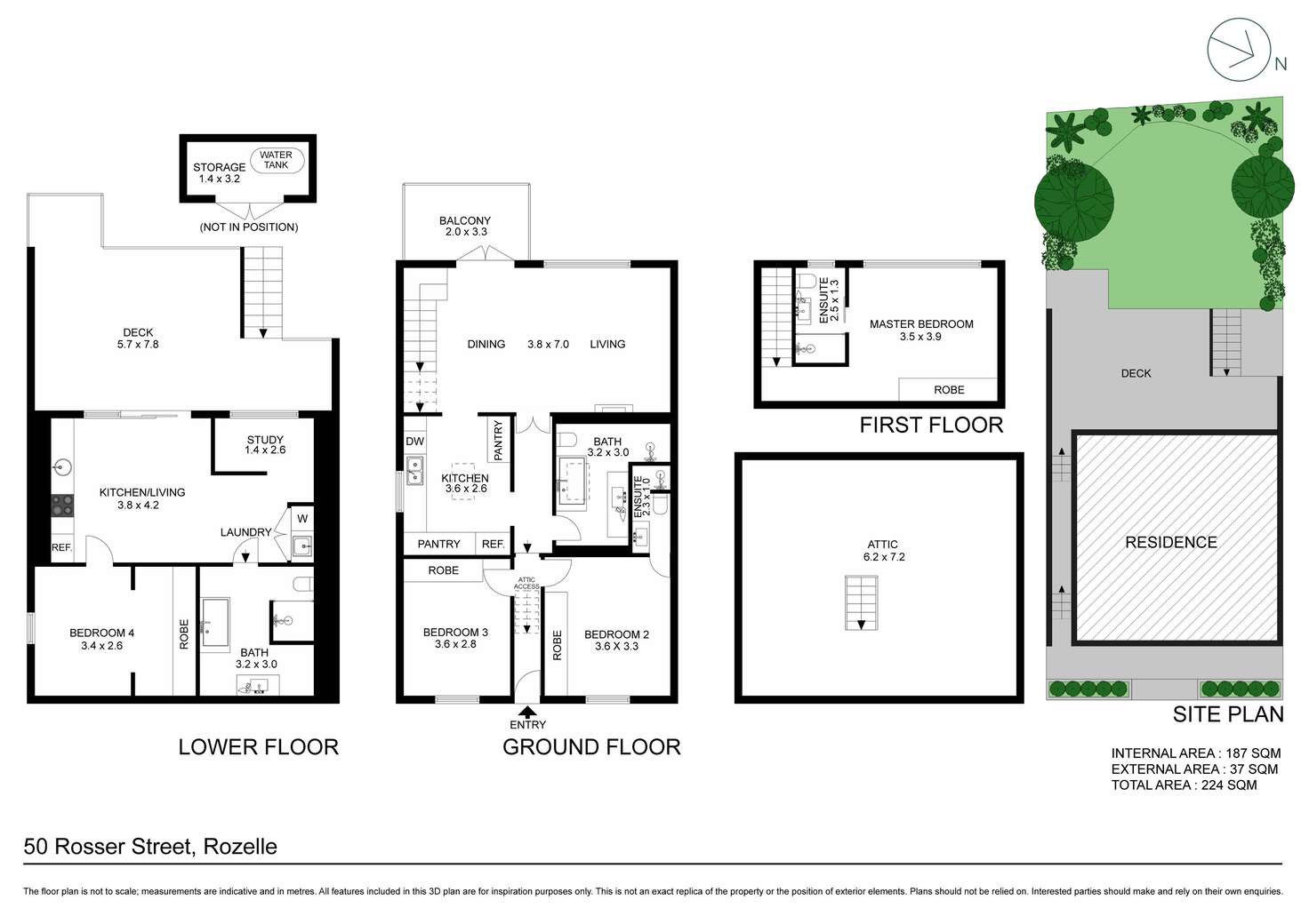 Floorplan of Homely house listing, 50 Rosser Street, Rozelle NSW 2039