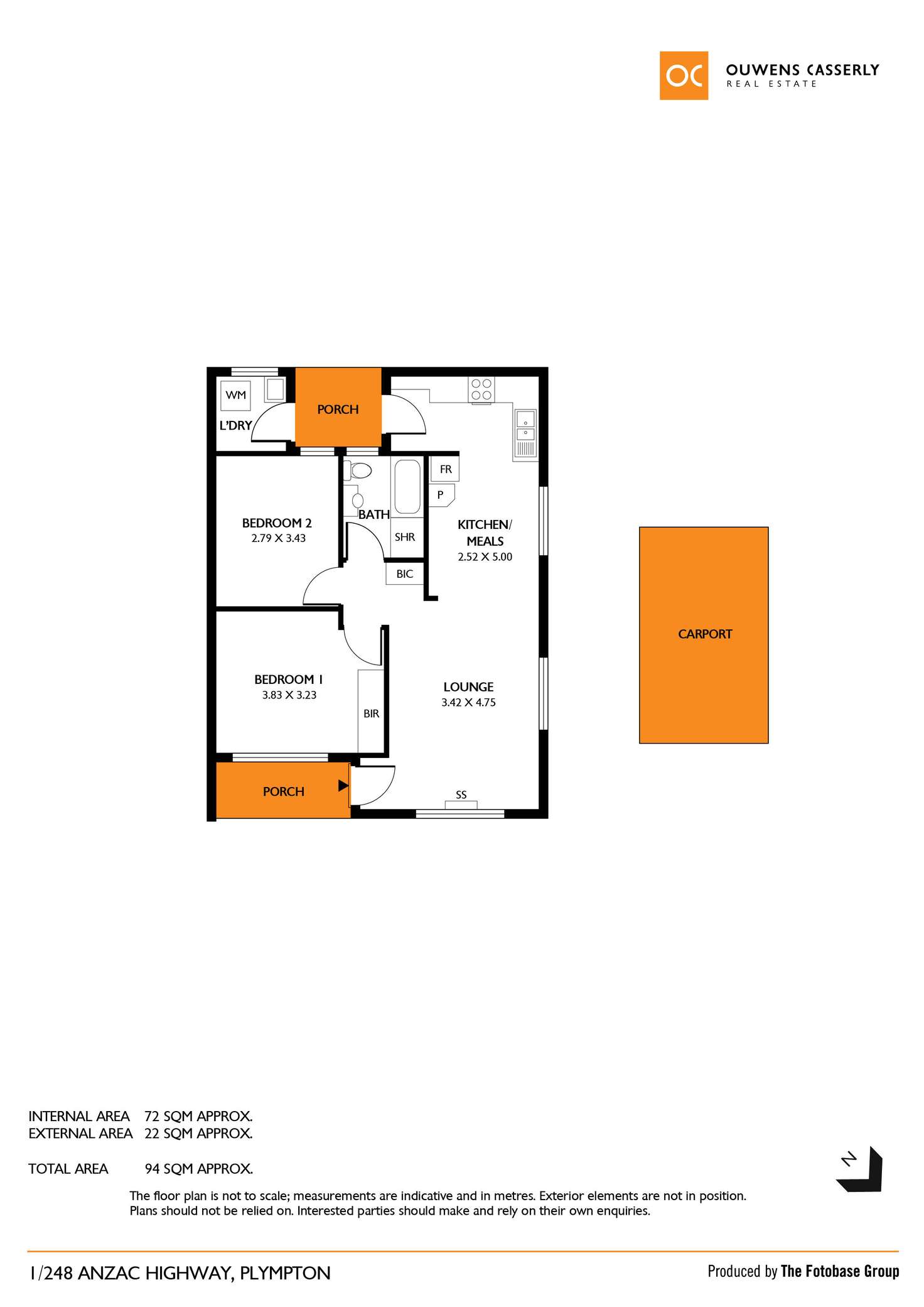 Floorplan of Homely unit listing, 1/248 Anzac Highway, Plympton SA 5038