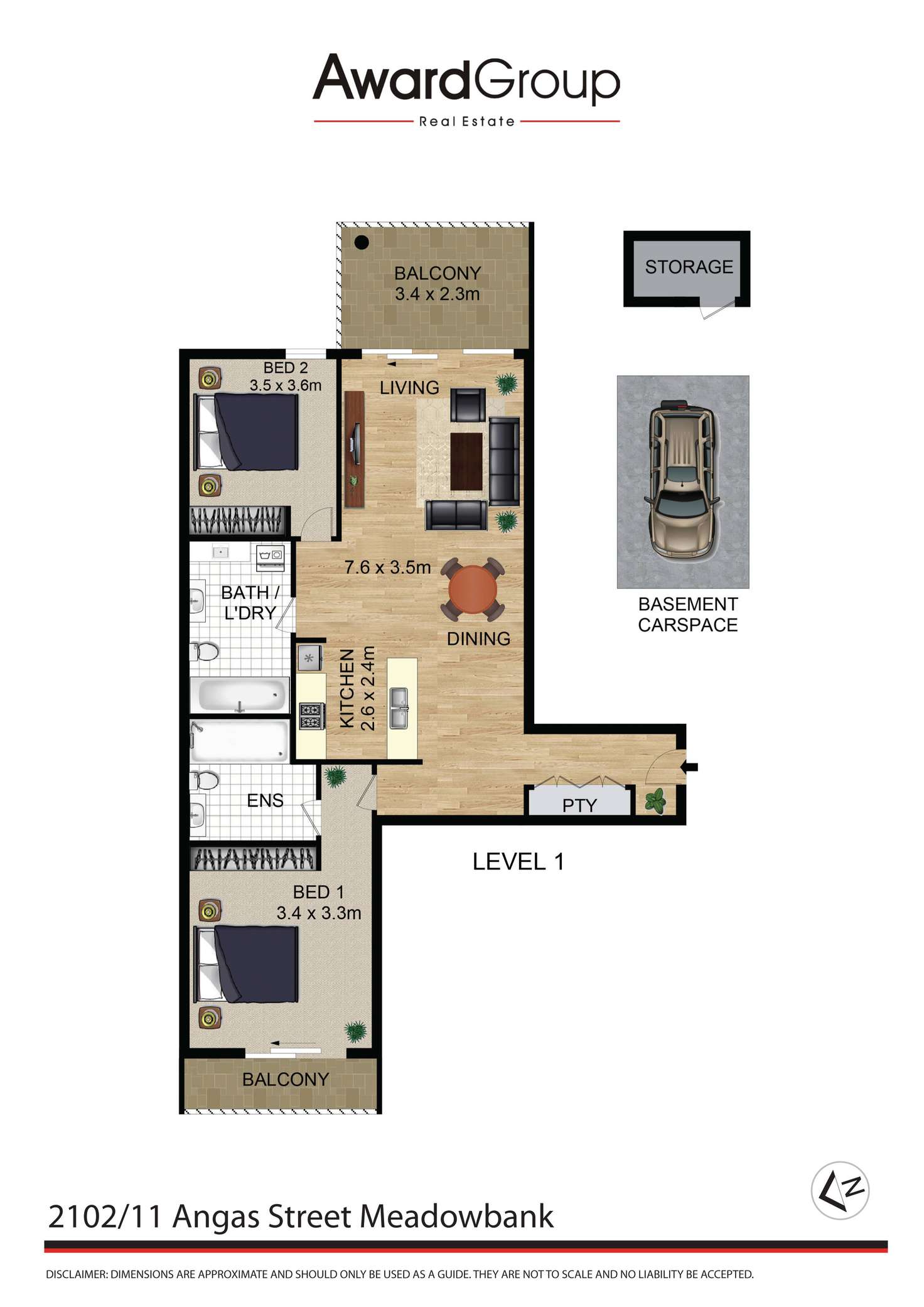 Floorplan of Homely unit listing, 2102/11 Angas Street, Meadowbank NSW 2114