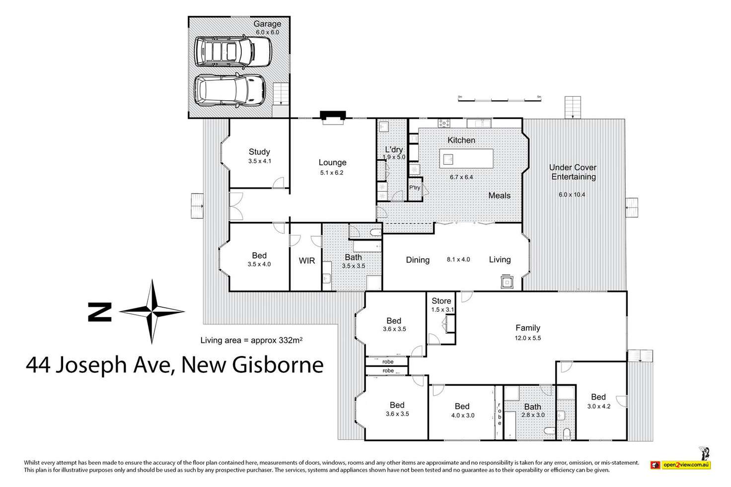 Floorplan of Homely house listing, 44 Joseph Avenue, New Gisborne VIC 3438